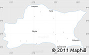 Silver Style Simple Map of Opodepe, single color outside