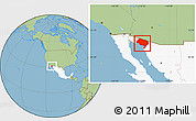 Savanna Style Location Map of Puerto Penasco, highlighted country