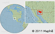 Savanna Style Location Map of Puerto Penasco, hill shading