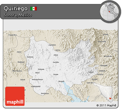 Classic Style 3D Map of Quiriego