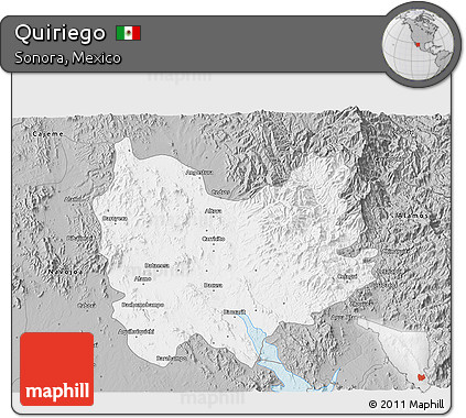 Gray 3D Map of Quiriego