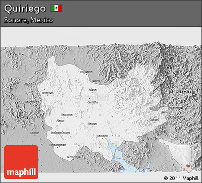Gray 3D Map of Quiriego