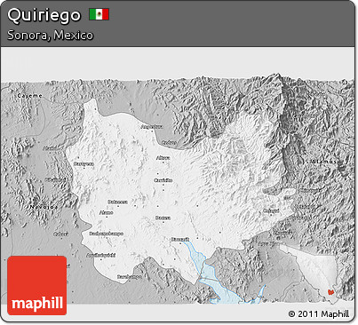 Gray 3D Map of Quiriego
