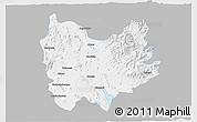 Gray 3D Map of Quiriego, single color outside