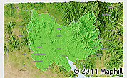 Political 3D Map of Quiriego, satellite outside
