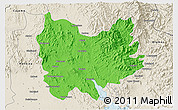 Political 3D Map of Quiriego, shaded relief outside