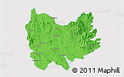 Political 3D Map of Quiriego, single color outside