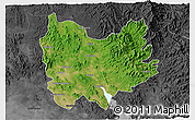 Satellite 3D Map of Quiriego, darken, desaturated
