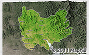 Satellite 3D Map of Quiriego, darken, semi-desaturated
