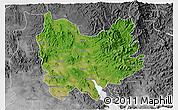 Satellite 3D Map of Quiriego, desaturated