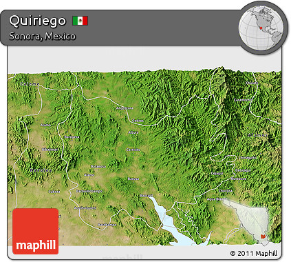 Satellite 3D Map of Quiriego
