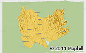 Savanna Style 3D Map of Quiriego, single color outside