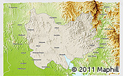 Shaded Relief 3D Map of Quiriego, physical outside