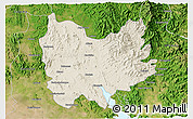 Shaded Relief 3D Map of Quiriego, satellite outside