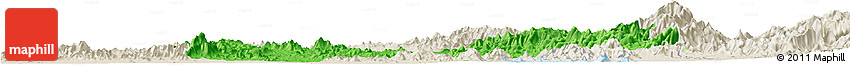 Political Horizon Map of Quiriego, shaded relief outside