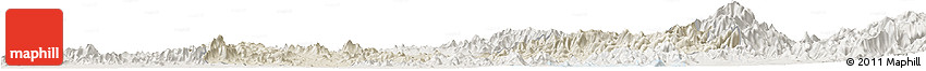 Shaded Relief Horizon Map of Quiriego, lighten