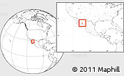 Blank Location Map of Quiriego, within the entire country