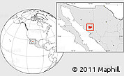 Blank Location Map of Quiriego, highlighted country