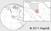Blank Location Map of Quiriego, highlighted parent region