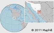 Gray Location Map of Quiriego, highlighted parent region, hill shading