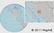 Gray Location Map of Quiriego, hill shading