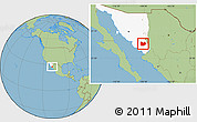 Savanna Style Location Map of Quiriego, highlighted parent region