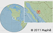 Savanna Style Location Map of Quiriego, hill shading
