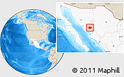 Shaded Relief Location Map of Quiriego, highlighted country