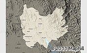 Shaded Relief Map of Quiriego, darken