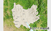 Shaded Relief Map of Quiriego, satellite outside