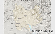 Shaded Relief Map of Quiriego, semi-desaturated