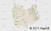 Shaded Relief Map of Quiriego, single color outside
