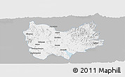Gray Panoramic Map of Quiriego, single color outside