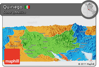 Political Panoramic Map of Quiriego