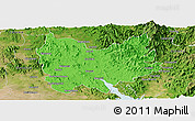 Political Panoramic Map of Quiriego, satellite outside