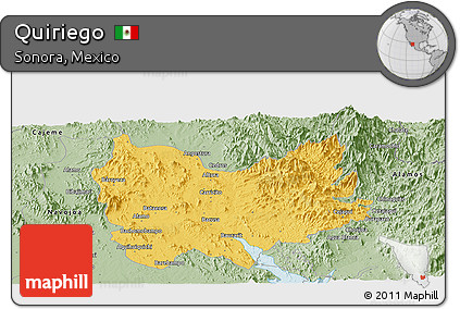 Savanna Style Panoramic Map of Quiriego