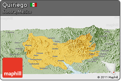 Savanna Style Panoramic Map of Quiriego