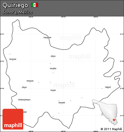 Blank Simple Map of Quiriego, cropped outside