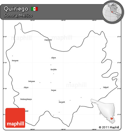 Blank Simple Map of Quiriego, cropped outside