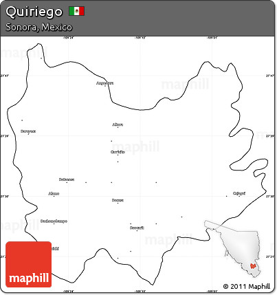 Blank Simple Map of Quiriego, cropped outside