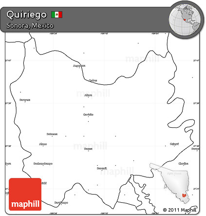 Blank Simple Map of Quiriego