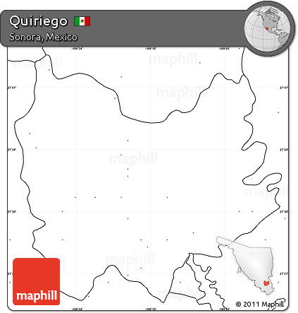 Blank Simple Map of Quiriego, no labels