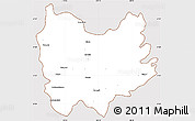 Classic Style Simple Map of Quiriego, cropped outside