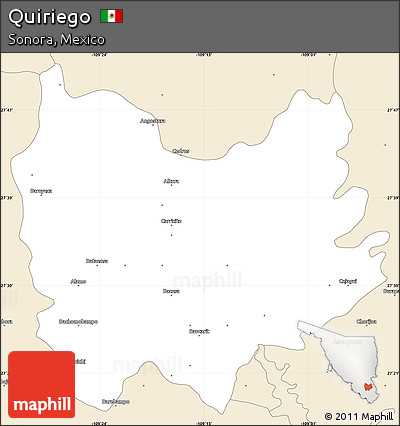 Classic Style Simple Map of Quiriego