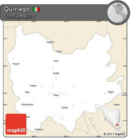 Classic Style Simple Map of Quiriego