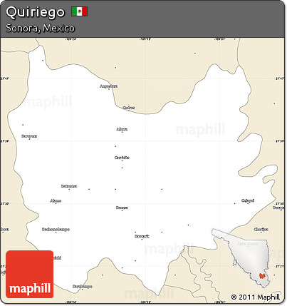 Classic Style Simple Map of Quiriego