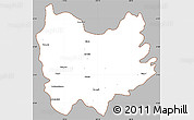 Gray Simple Map of Quiriego, cropped outside