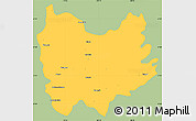 Savanna Style Simple Map of Quiriego, single color outside