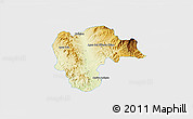 Physical 3D Map of Rayon, single color outside