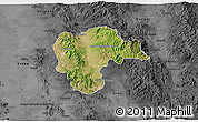 Satellite 3D Map of Rayon, darken, desaturated